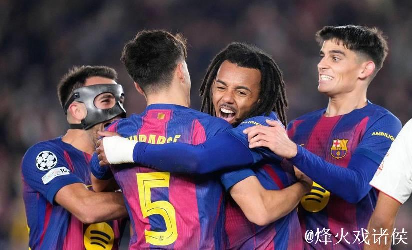 巴萨2-1逆转法兰克福,孔德头球双响,亚马尔、 巴萨2-1逆转法兰克福,孔德头球双响,亚马尔、